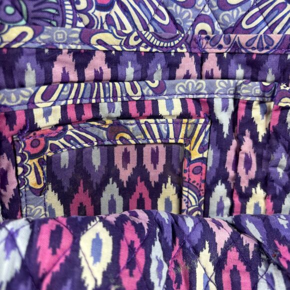 Vera Bradley Campus Tech Backpack Purple Tapestry Bag Bookbag Retired Full Size - Picture 5 of 11